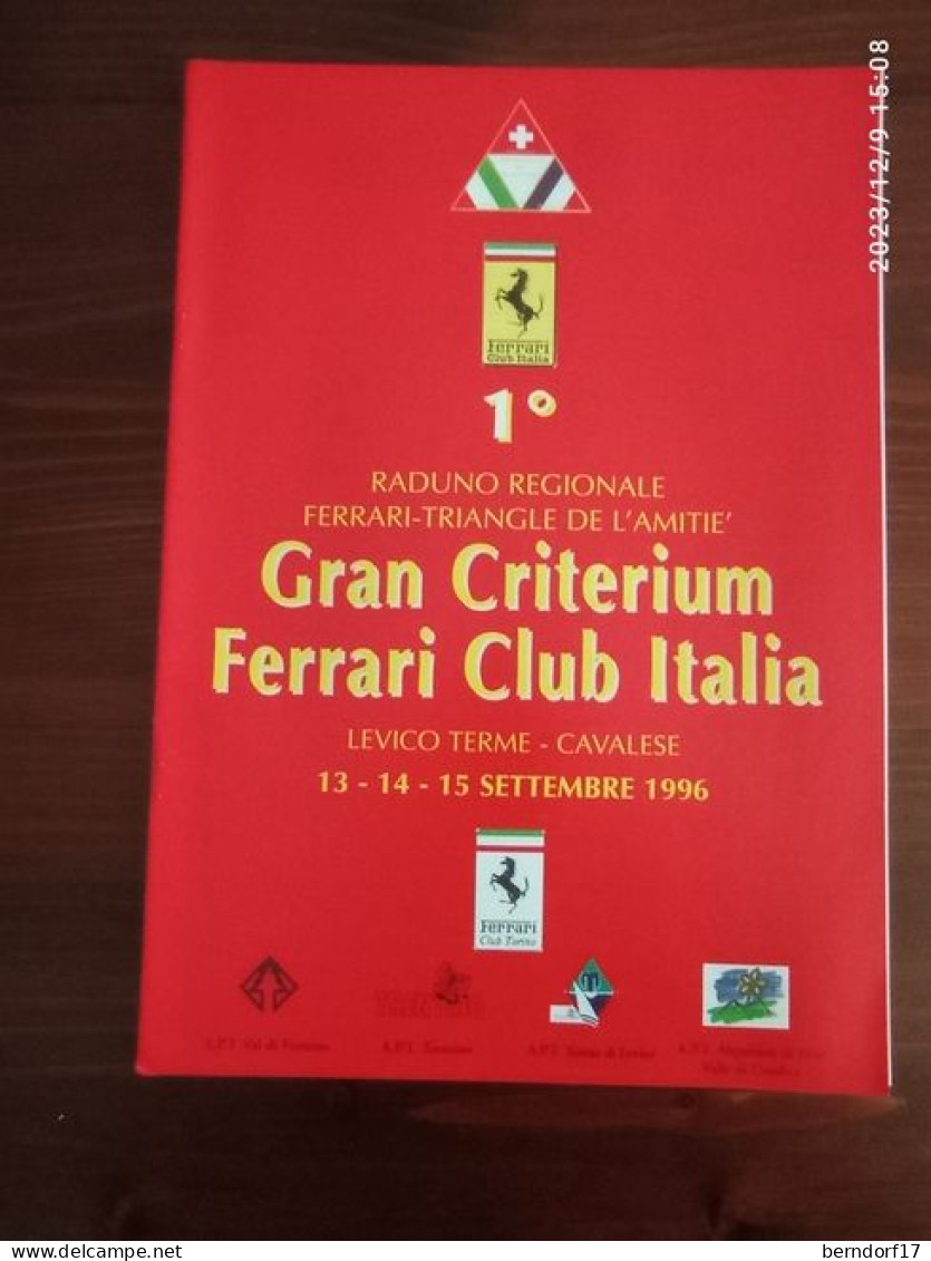 GRAN CRITERIUM FERRARI CLUB ITALIA 1996 - Automobile - F1