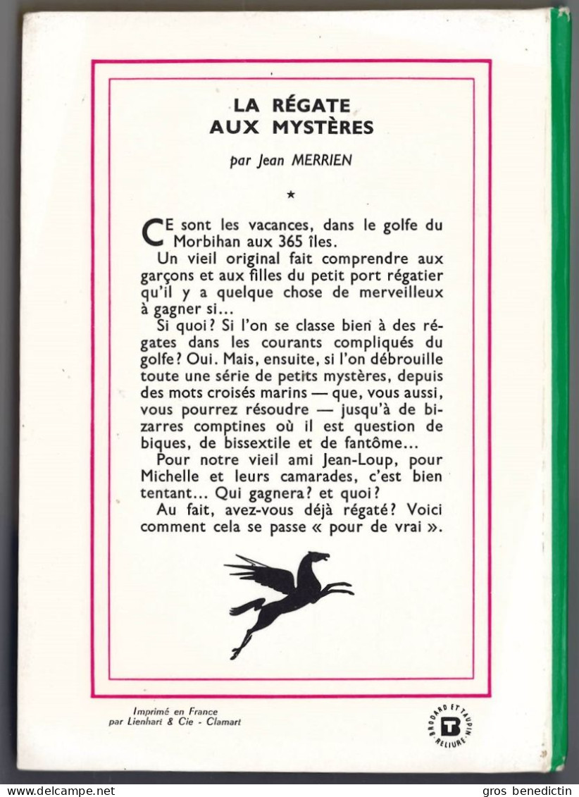 Hachette - Bibliothèque Verte N°275 - Jean Merrien - "La Régate Aux Mystères" - 1965 - #Ben&VteNewSolo - Biblioteca Verde