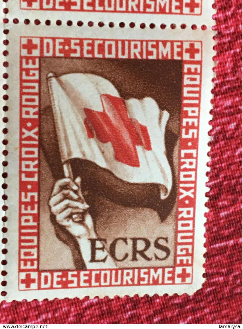 Bloc De 6 Vignette S ** Equipes Croix Rouge -secourisme ECRS Cinderella Erinnophilie-Timbre-stamp-Sticker-Bollo-Vineta - Croce Rossa