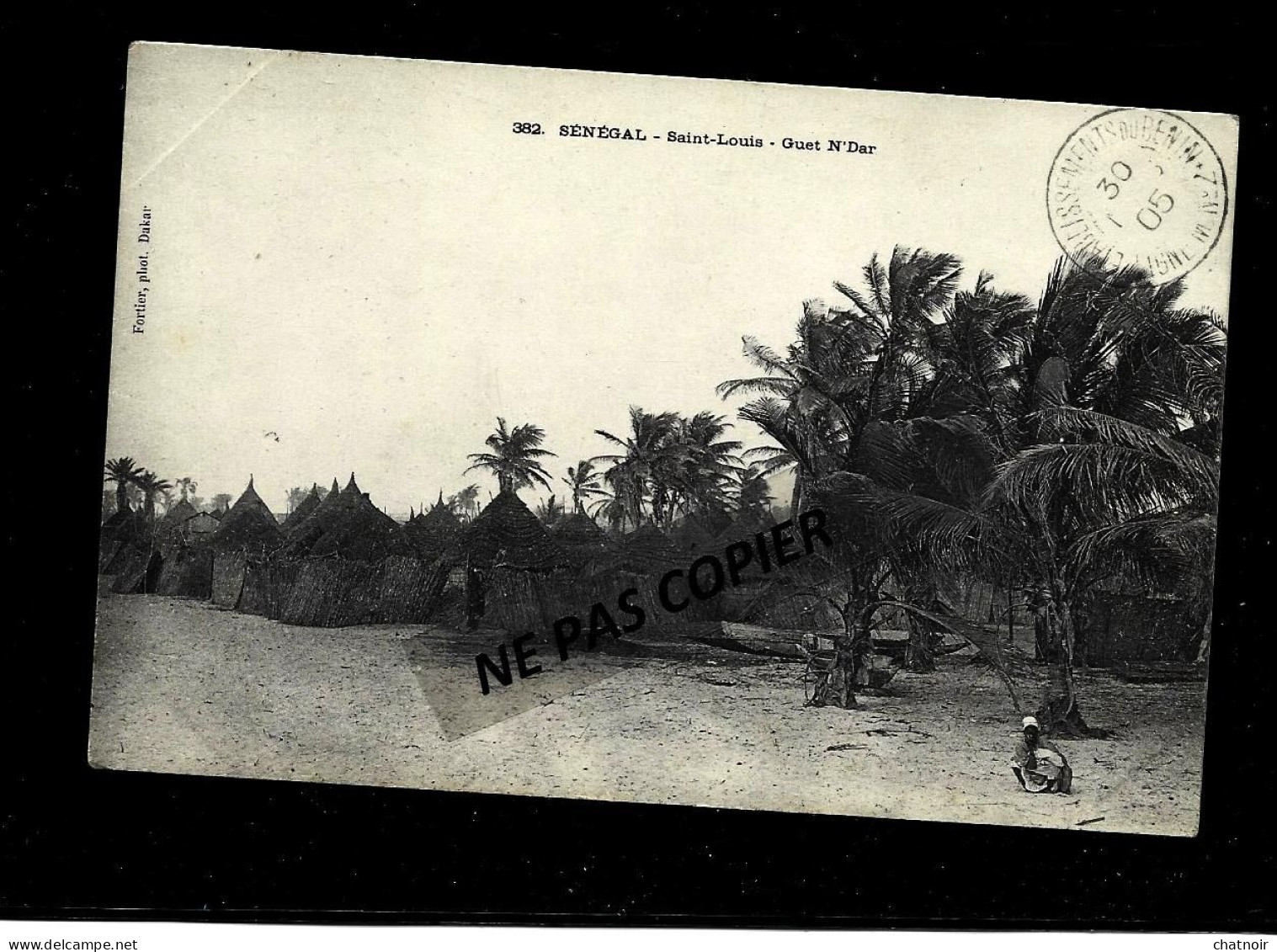 SENEGAL   Saint Louis  Guet N'Dar + Etablissement Du Benin Ligne   1905 - Senegal