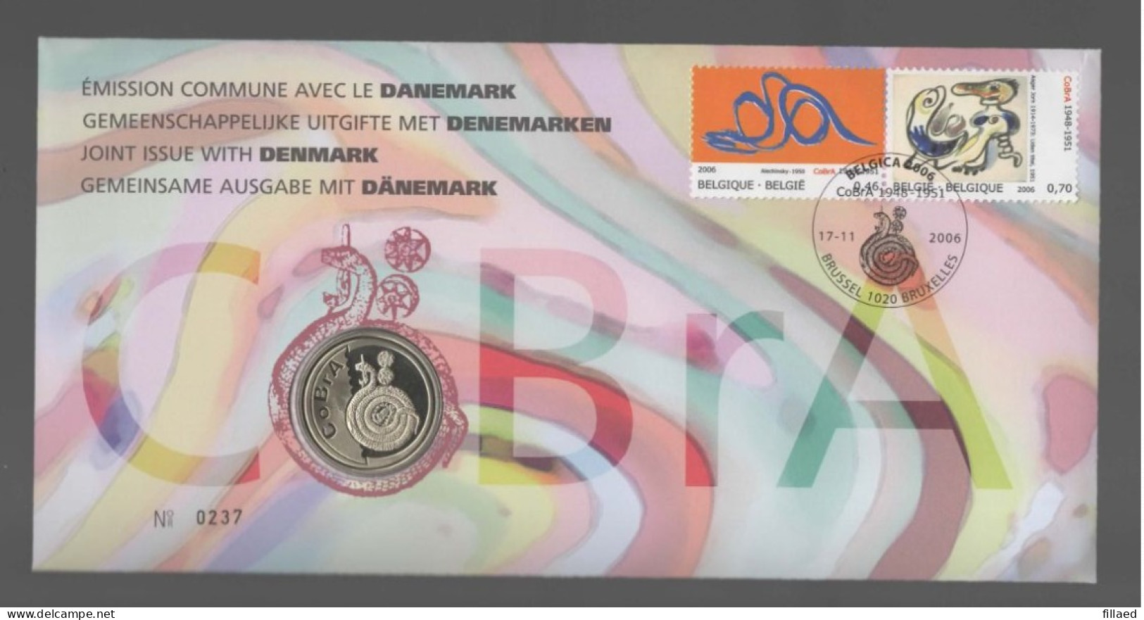 Belgie: Numisletter 3563/64  Gemeenschappelijke Uitgifte Met Denemarken. - Numisletter