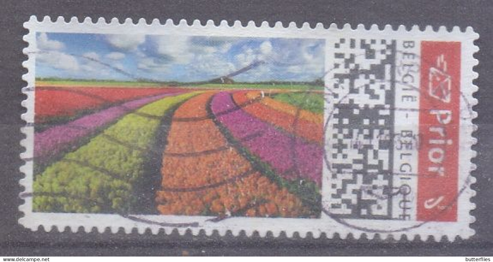 België - Duostamp  - Natuur - QR Code -  Zonder Papierresten - Afgestempeld