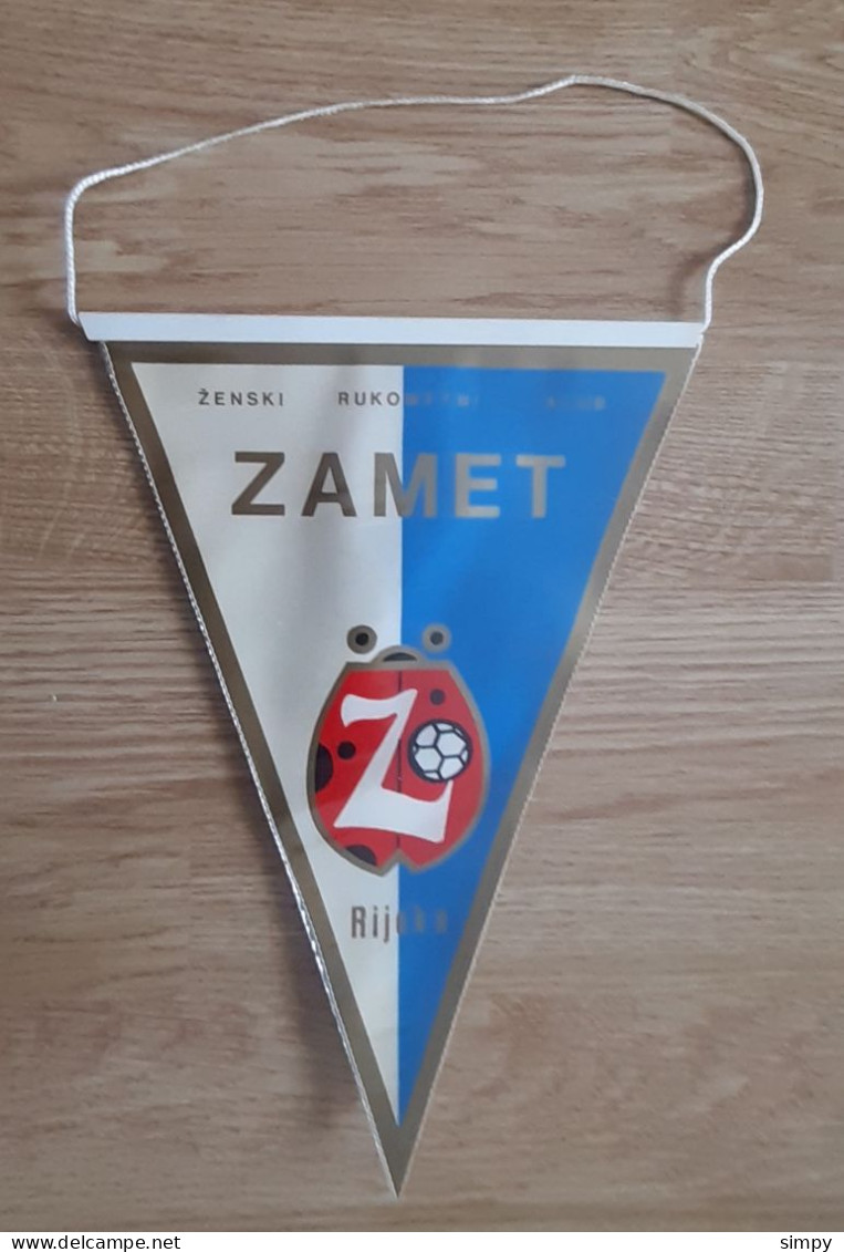 Vintage Pennant Handball Club ZAMET Rijeka Croatia Size 17x25cm - Balonmano