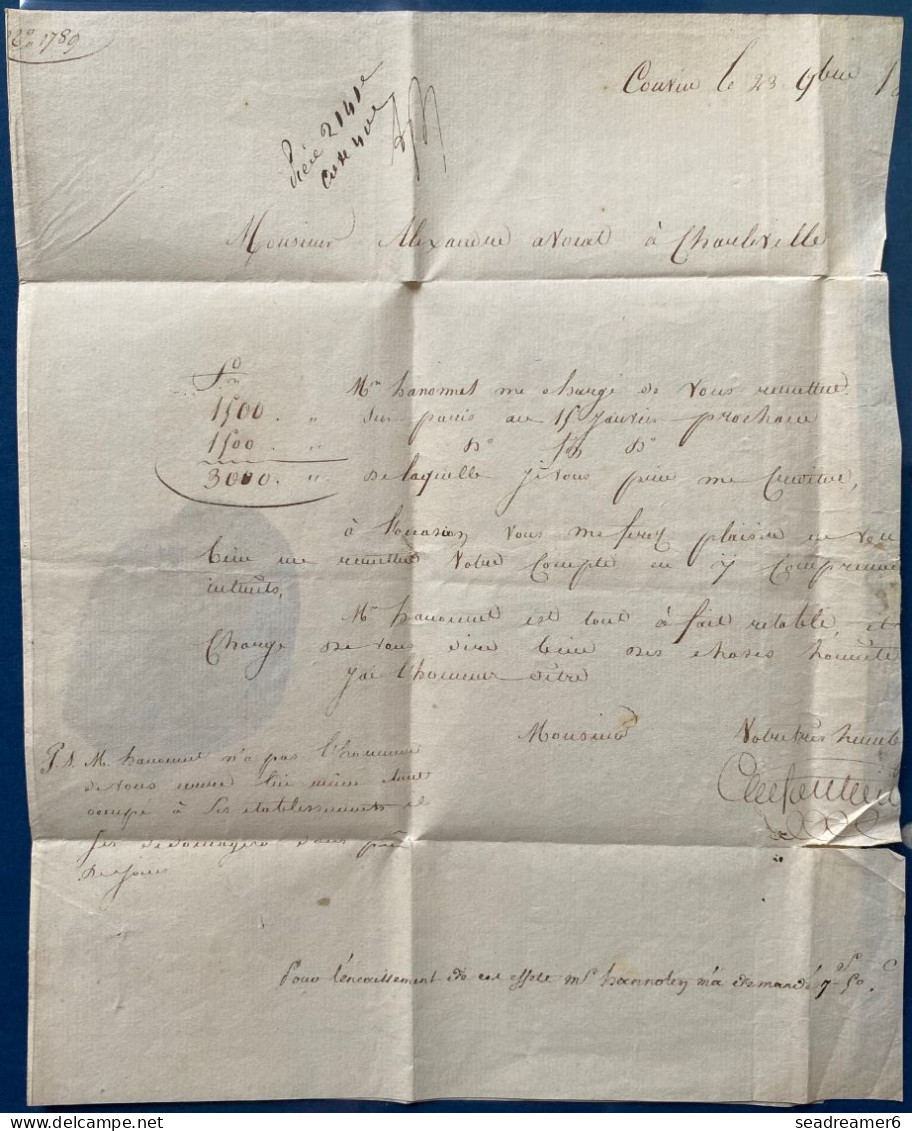 Lettre De COUVIN Du 23 NOV ? Marque " P.7.P/MARIEMBOURG " Pour CHARLEVILLE + LPB 1R +(5/AED) + " PAYS BAS PAR GIVET " RR - 1714-1794 (Oesterreichische Niederlande)