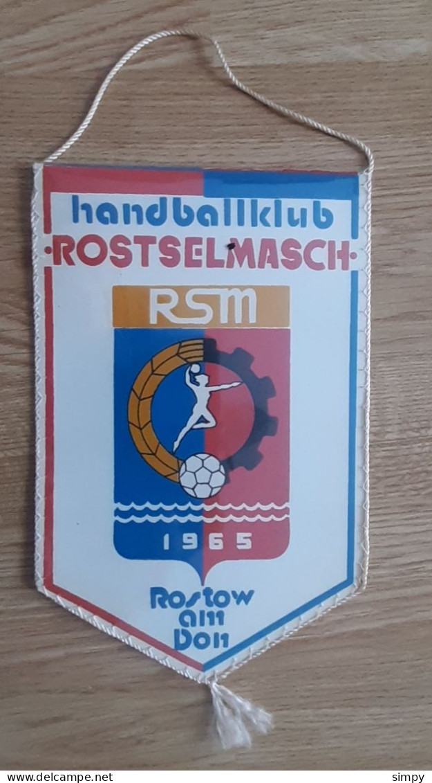 Vintage Pennant Handball Club ROSTELMASCH Rostov 1965 Size 14x24cm CCCP - Handball