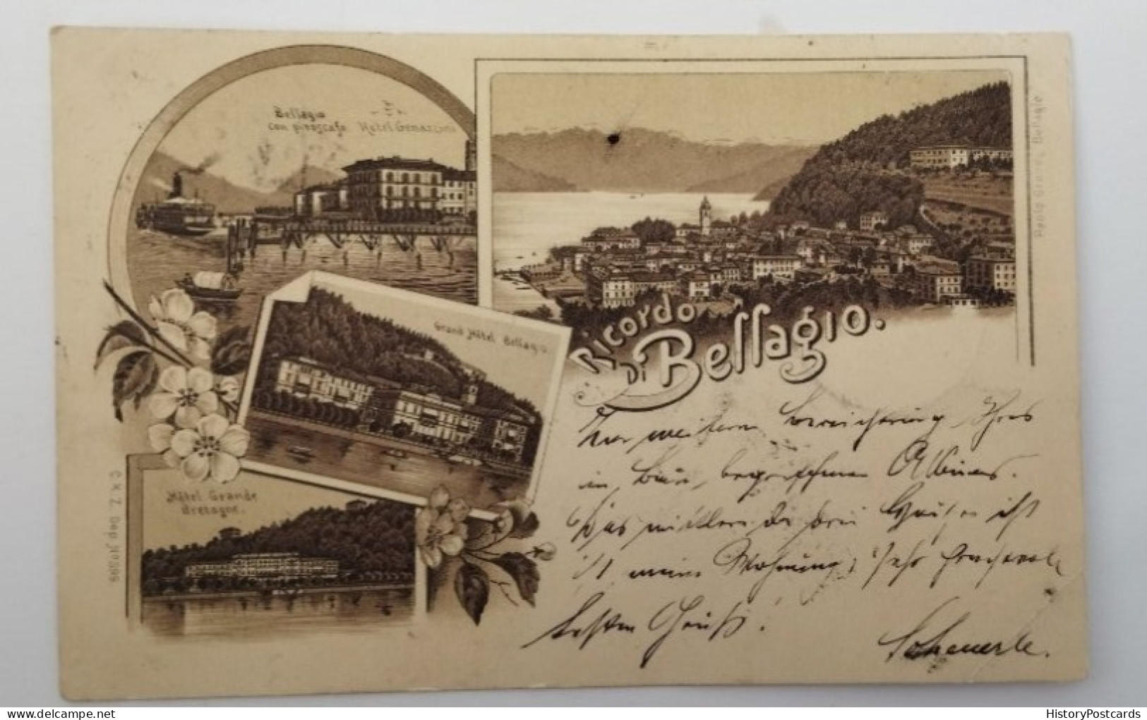 Ricordo Di Bellagio, Gruß Aus.., Comer See, 1897 - Como