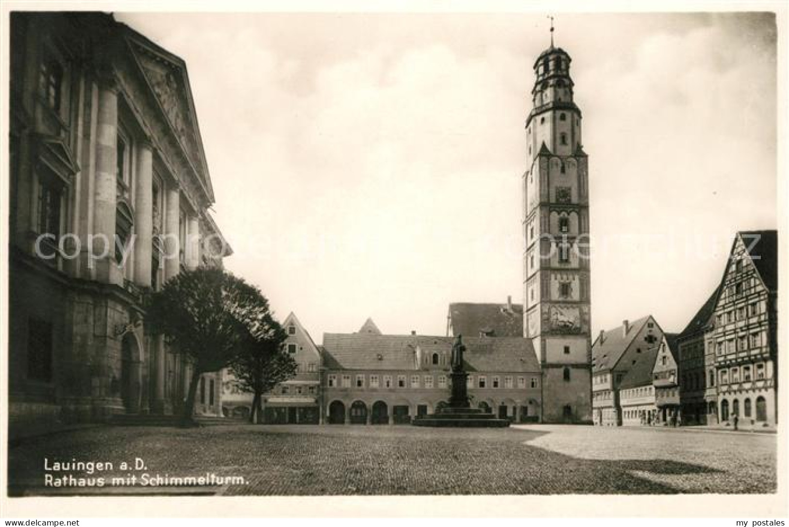 43013968 Lauingen Donau Rathaus Mit Schimmelturm Lauingen - Lauingen