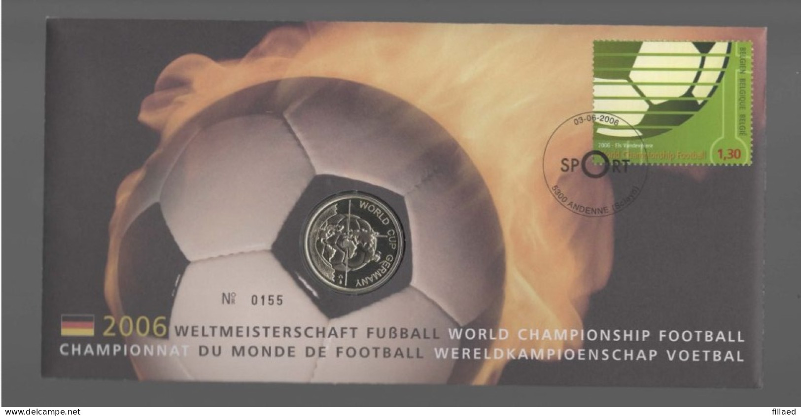Belgie: Numisletter 3540 WK Voetbal 2006 - Numisletters