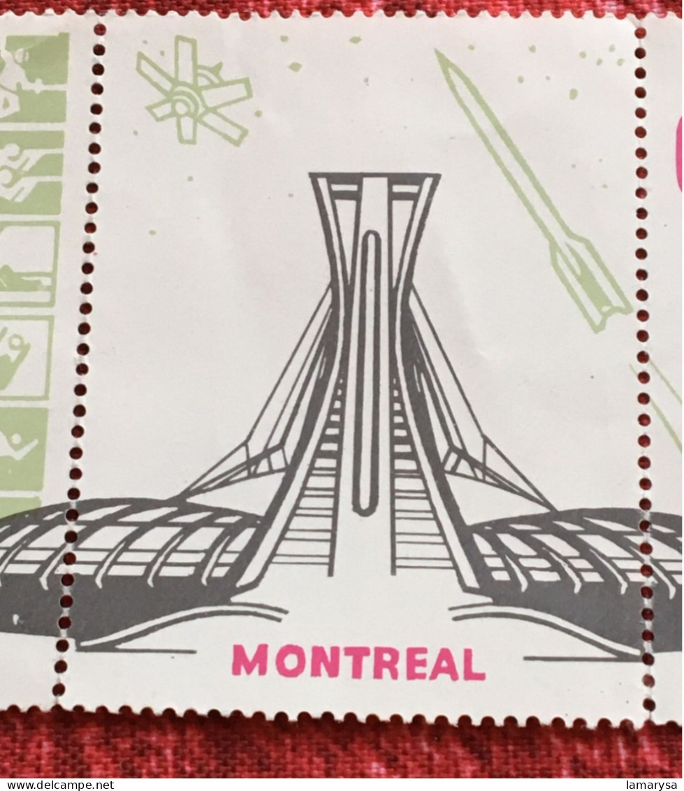 Bloc De 4 Vignette **Jeux Olympiques De Montréal Canada 1976 -Cinderella Erinnophilie-Timbre-stamp-Sticker-Bollo-Vineta - Deportes