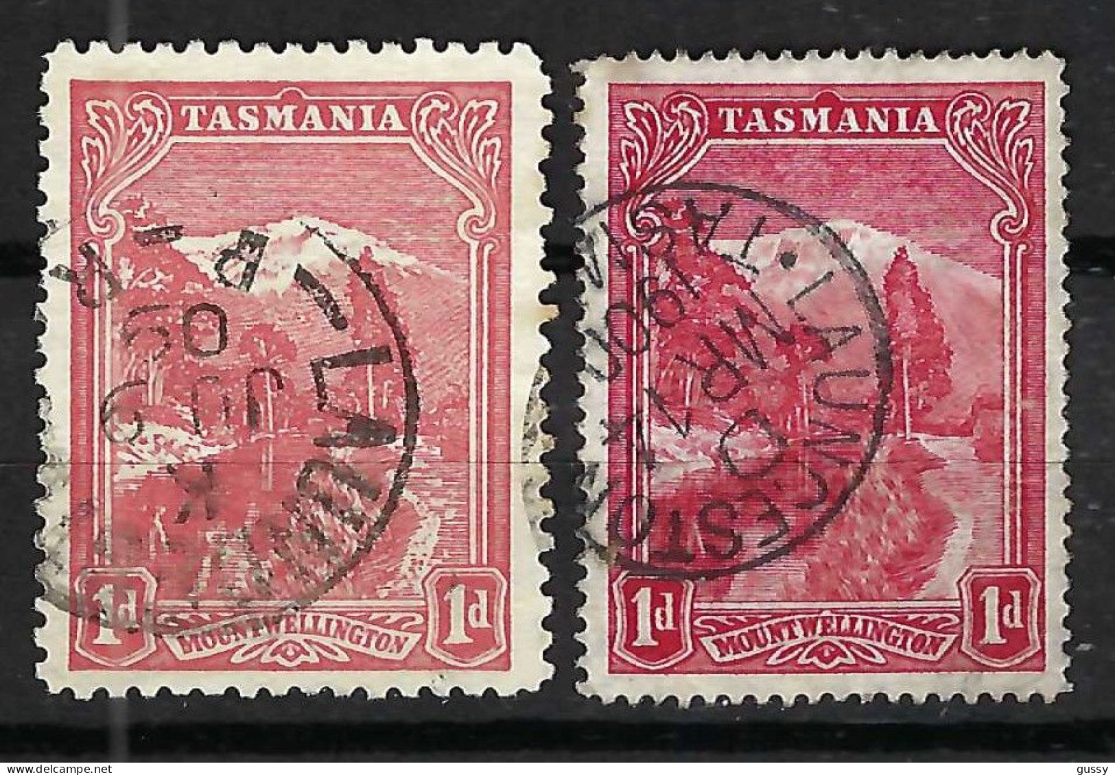 TASMANIE Ca.1900: Lot De TP OBL., Nuances - Gebraucht