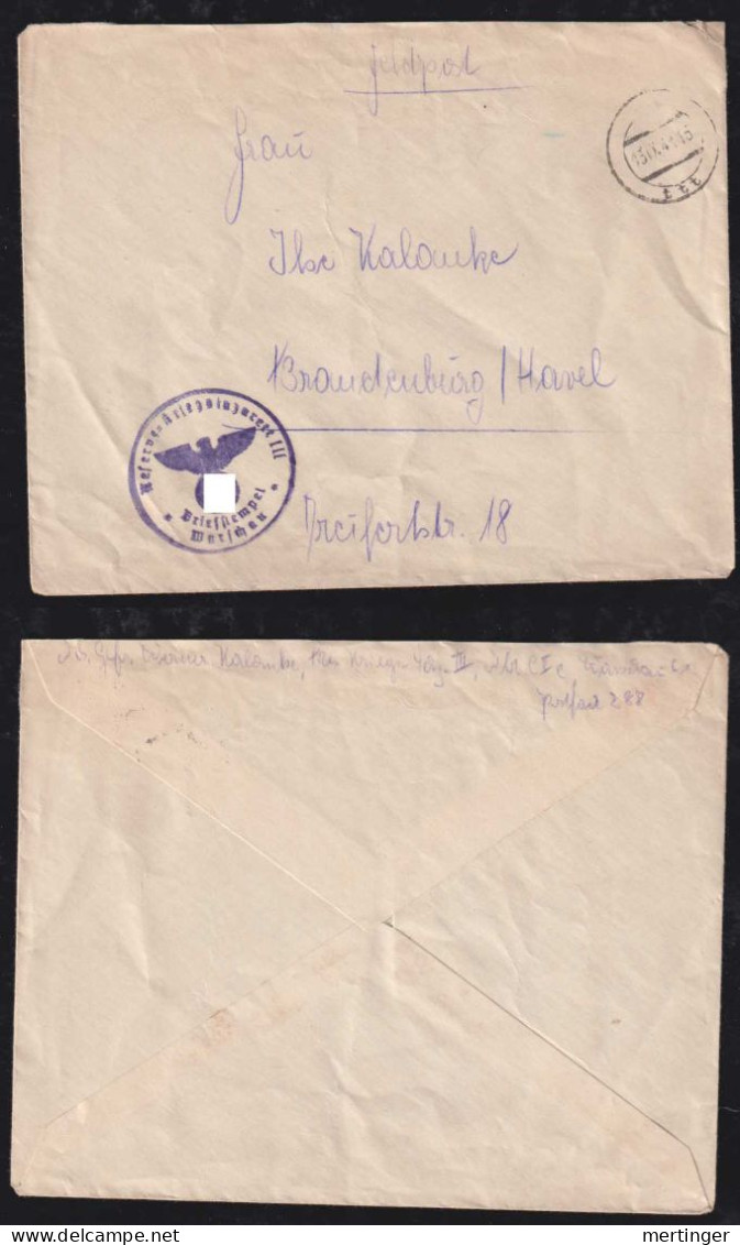 Generalgouvernement 1941 Feldpost Brief WARSCHAU X BRANDENBURG - Gouvernement Général