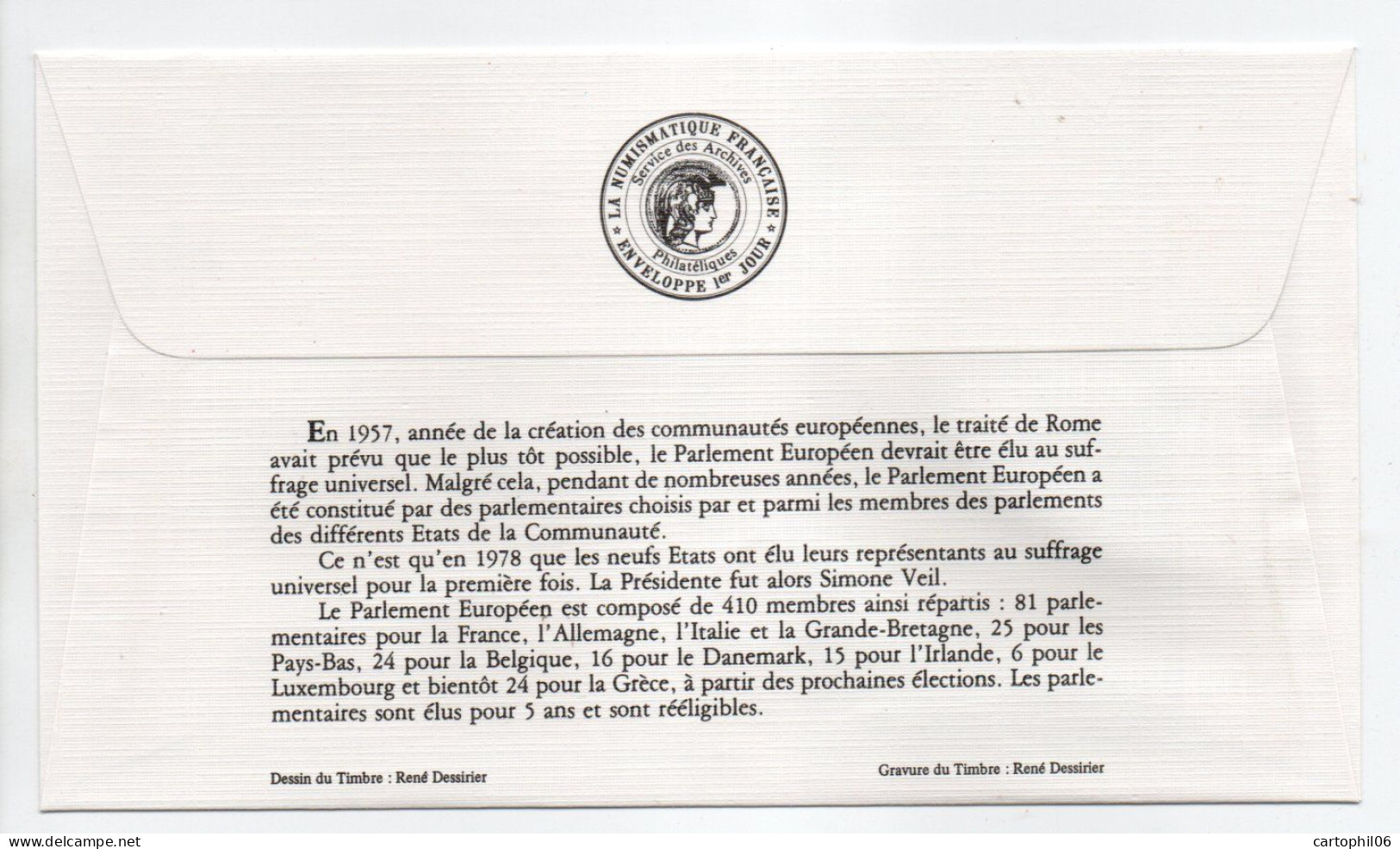 - FDC ÉLECTIONS AU PARLEMENT EUROPÉEN - STRASBOURG 24.3.1984 - - Institutions Européennes