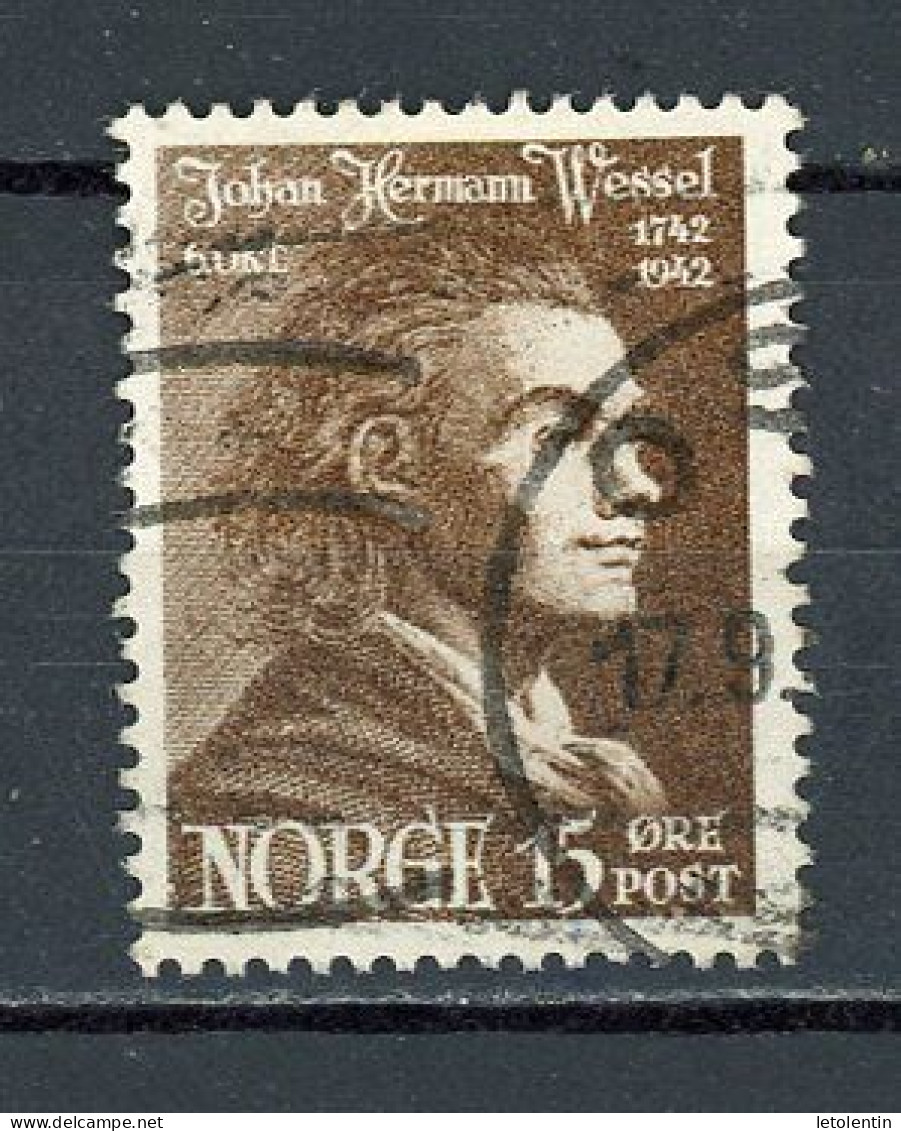 NORVEGE : ANNI. JOHAN WESSEL - Yvert N° 243 Obli. - Neufs