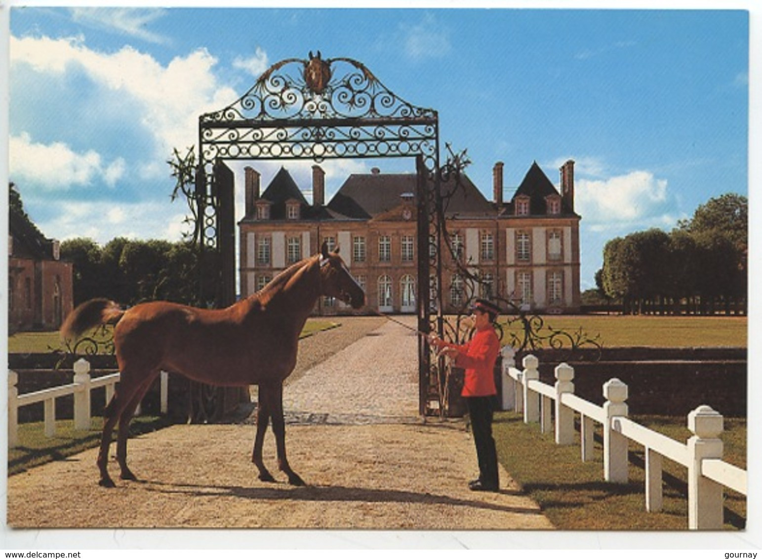 Le  Haras Du Pin La Grille D'honneur : Carmathen Etalon Pur Sang Anglais (ed Artaud) Cp Vierge - Exmes