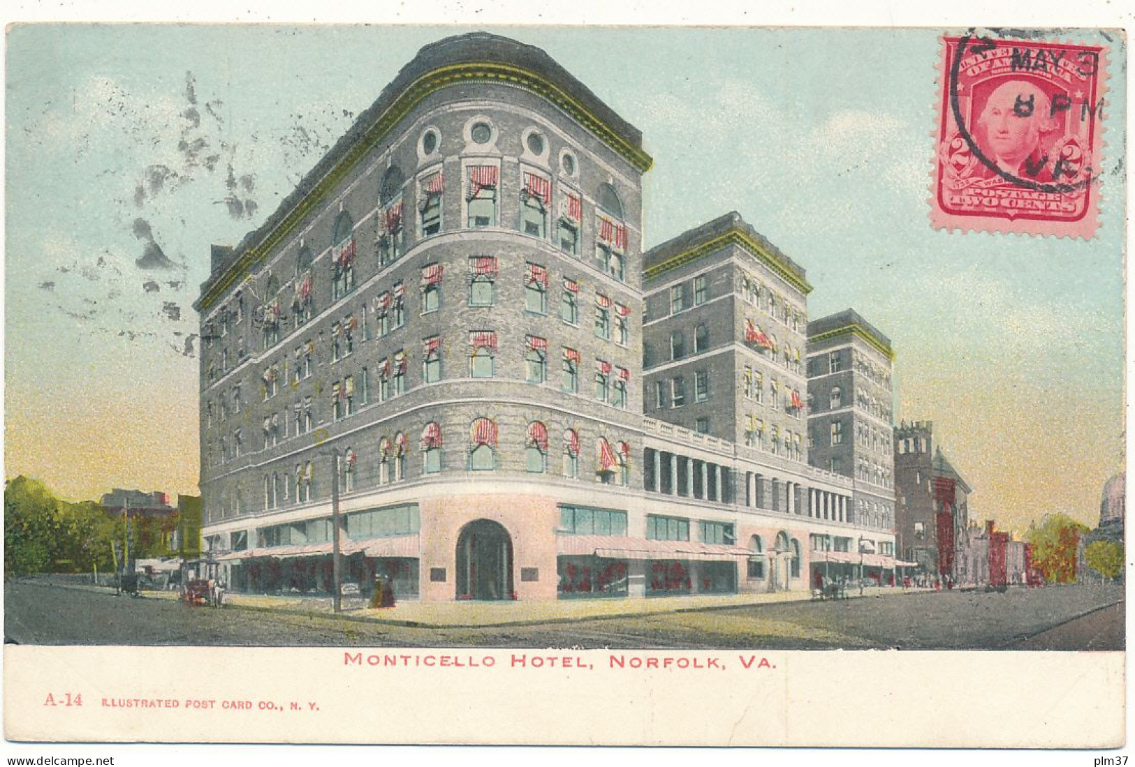 NORFOLK,  VA - Monticello Hotel , Insurance Post Card - Norfolk