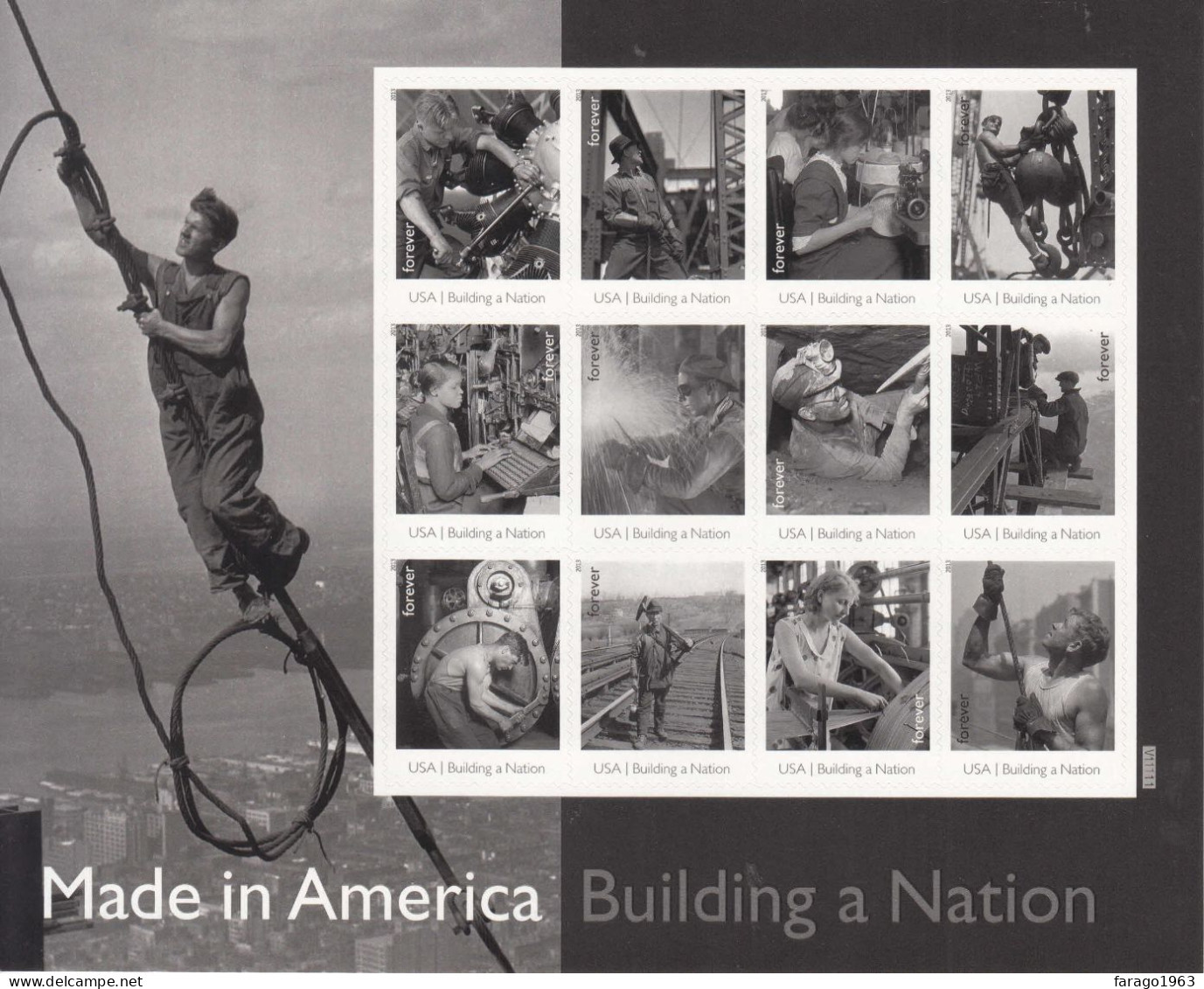 2013 United States Made In America Industry Photography Miniature Sheet MNH Suitable For Framing - Neufs