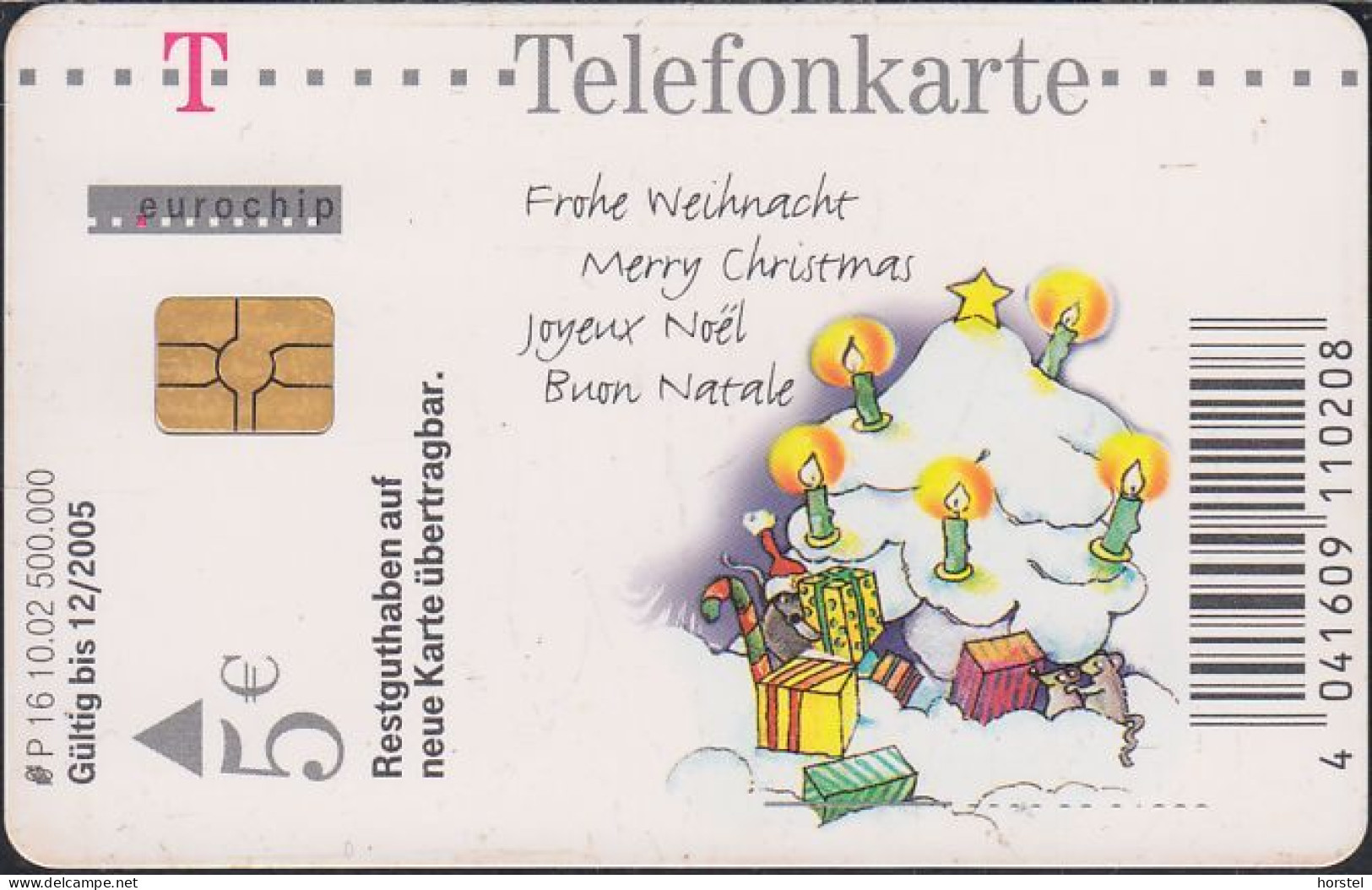 GERMANY P16/02  Winter - Weihnachten - P & PD-Series: Schalterkarten Der Dt. Telekom