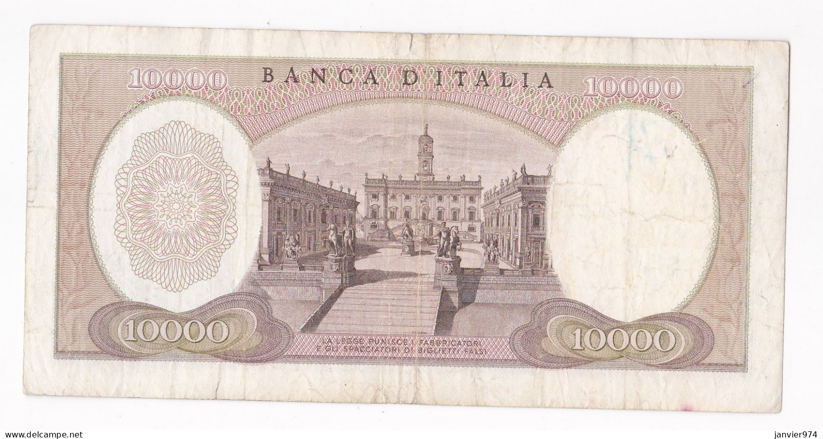 Billet 10000 Lire Michel Angelo 1973, Alph. H 0612 N° 006810 - 10.000 Lire