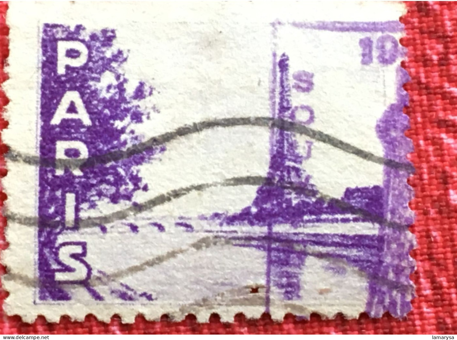 Vignette Paris Tour Eiffel Souvenir Oblitération Postale A Voy Cinderella Erinnophilie-Timbre-stamp-Sticker-Bollo-Vineta - Tourism (Labels)