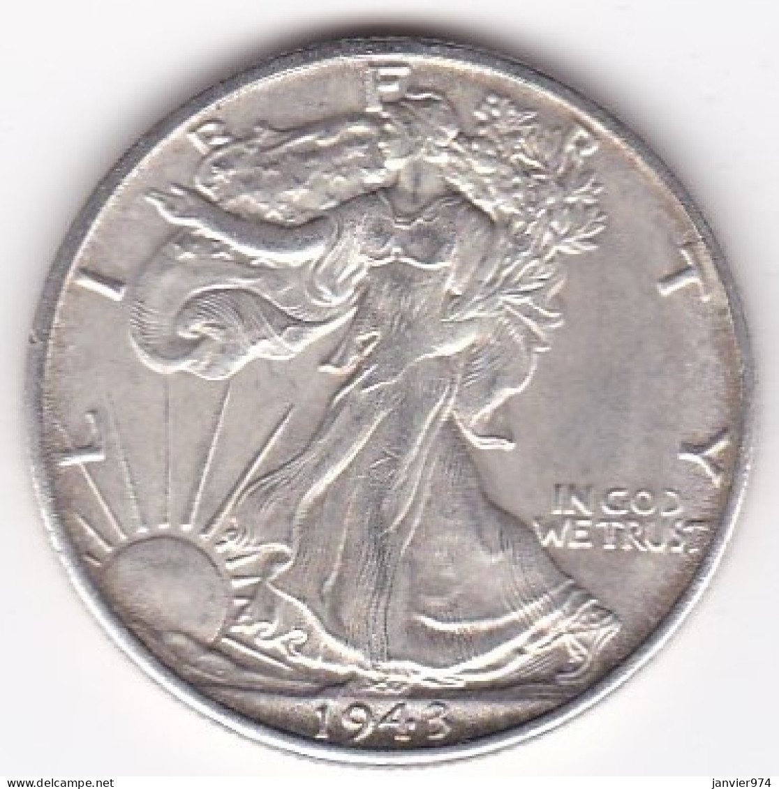 Etats-Unis. Half Dollar 1943 . Walking Liberty. En Argent, Neuve UNC - 1916-1947: Liberty Walking