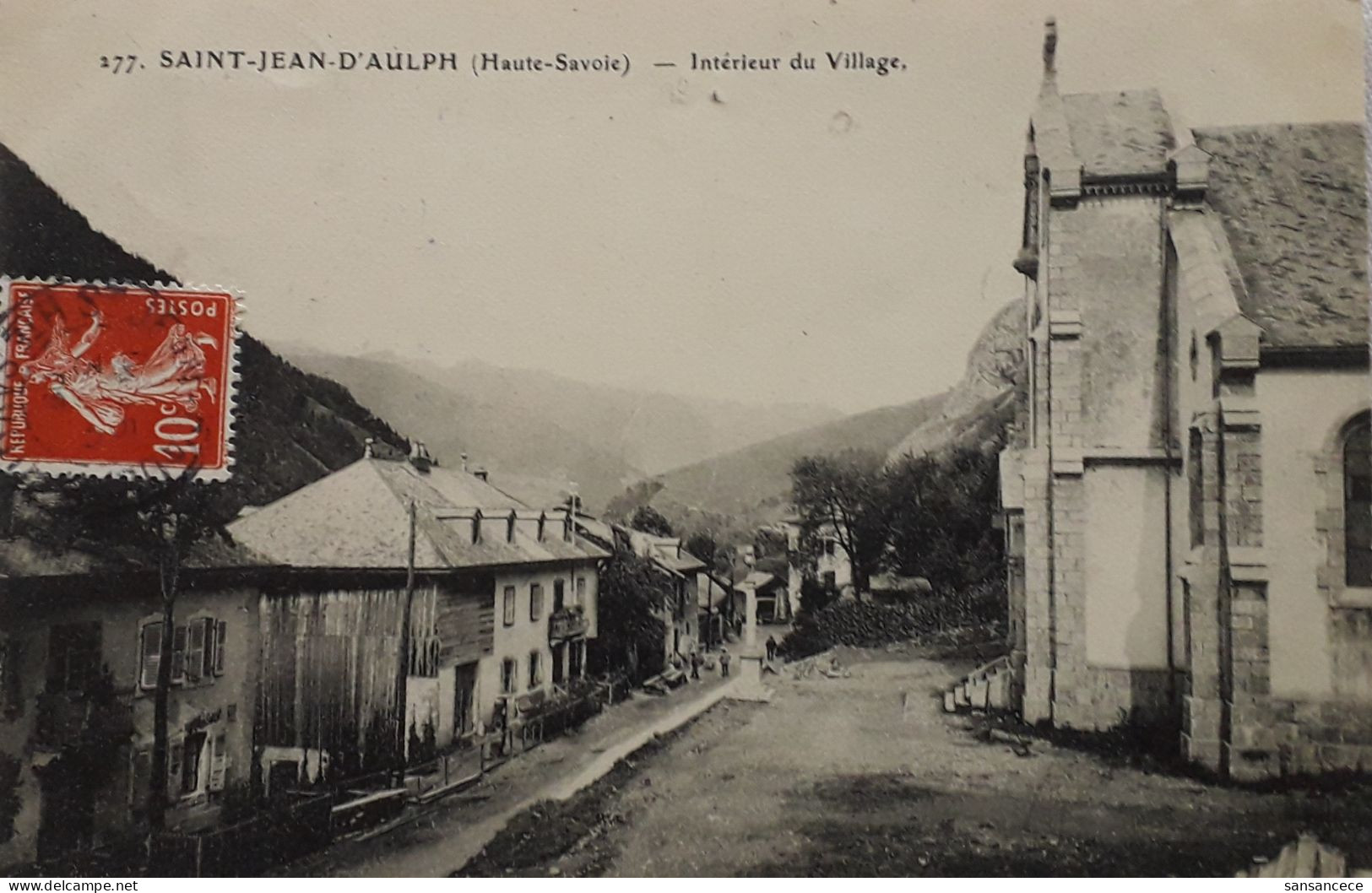 Saint _jean_d'aulph Intérieur Du Village  Circulée 1909 - Saint-Jean-d'Aulps