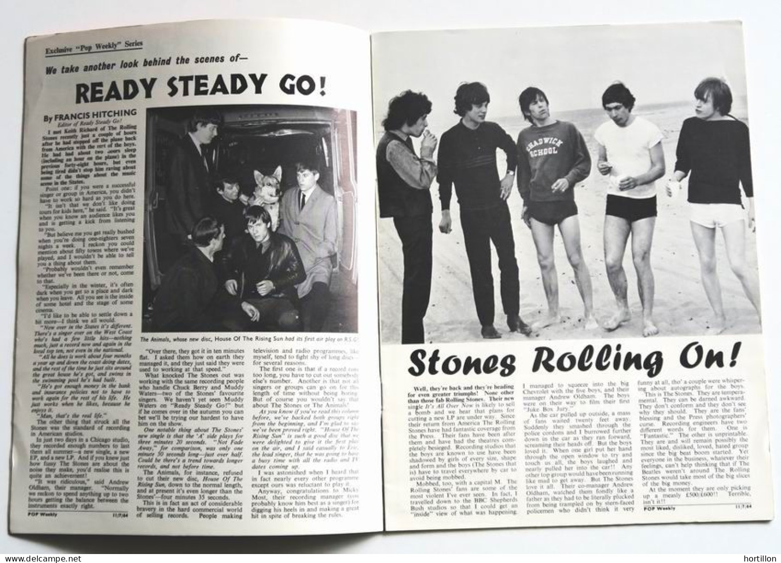 Magazine Revue UK POP WEEKLY N°46 11/07/1964 BRIAN JONES ROLLING STONES BEATLES - Cultural