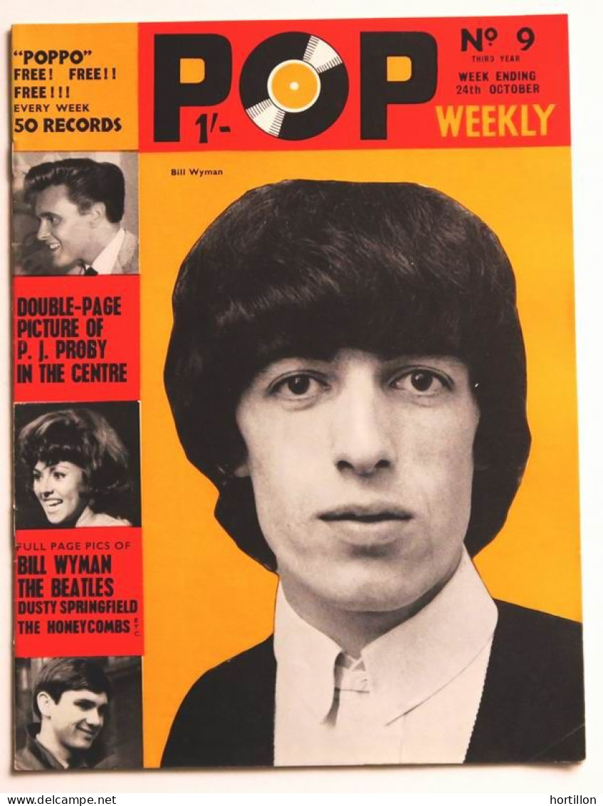 Magazine Revue UK POP WEEKLY N°9 24/10/1964 BILL WYMAN ROLLING STONES BEATLES MOJOS DUSTY - Cultura