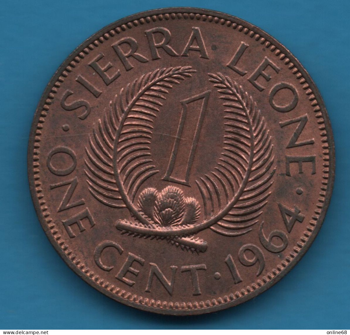 SIERRA LEONE 1 CENT 1964 KM# 17 Sir Milton Margai - Sierra Leone