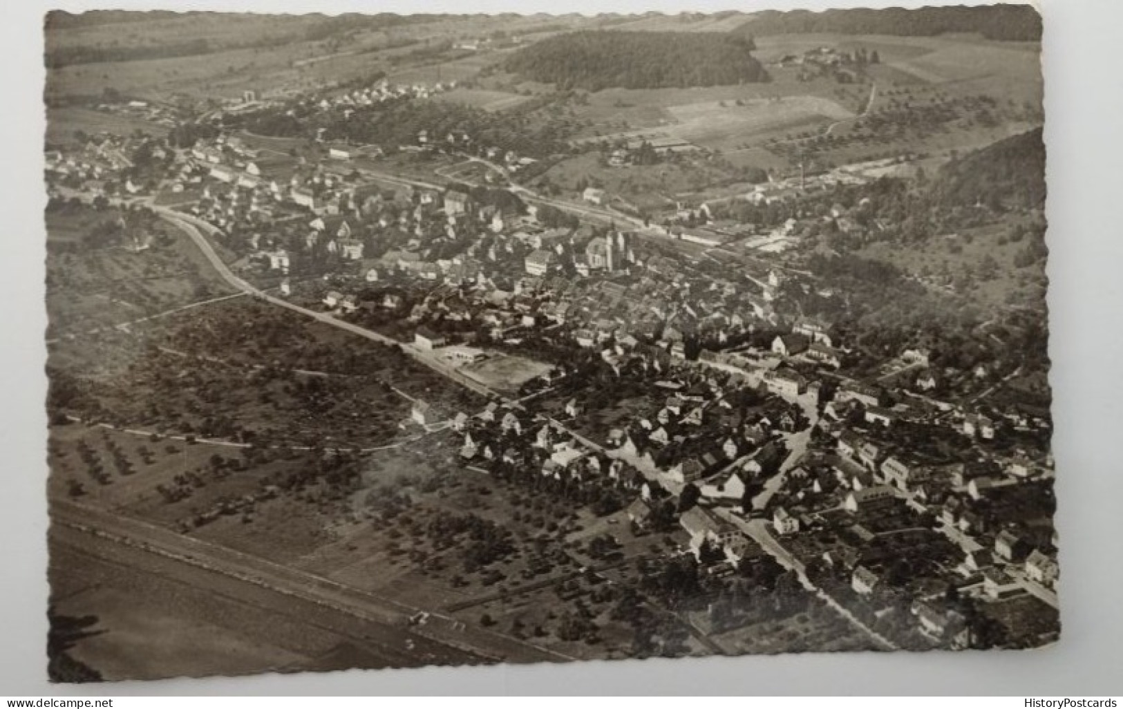 Tiengen/Oberrhein, Luftbild, Fliegeraufnahme, Gesamtansicht,1956 - Waldshut-Tiengen