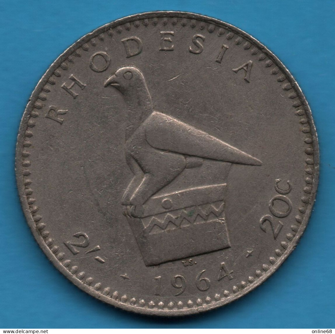 RHODESIA 2 Shillings / 20 Cents 1964 KM# 3 QEII - Rhodesien