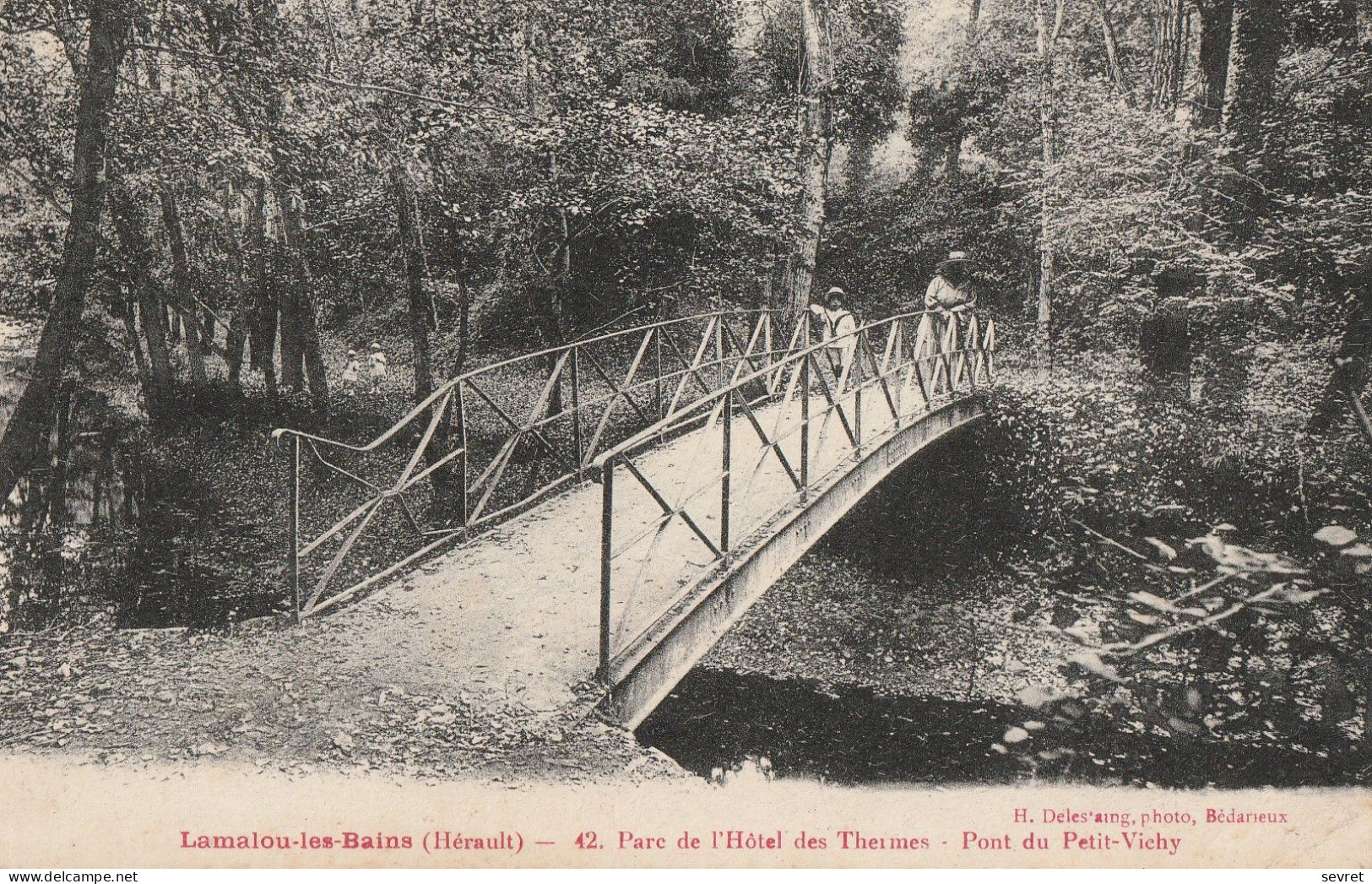 LAMALOU Les BAINS. - Parc De L'Hôtel Des Thermes - Pont Du Petit-Vichy - Lamalou Les Bains