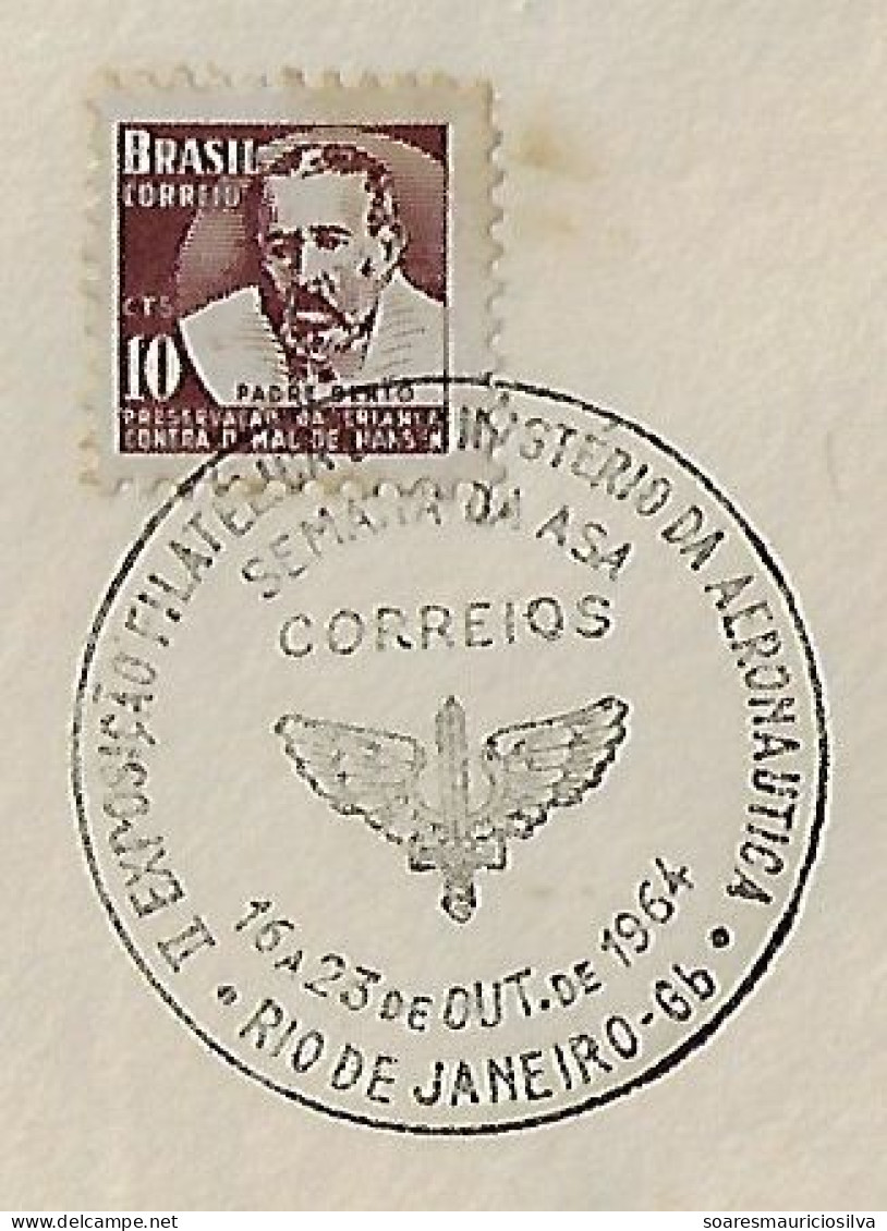 Brazil 1964 Cover Commemorative Cancel Philatelic Exhibition Of The Ministry Of Aeronautics Wing Week Aviation - Briefe U. Dokumente