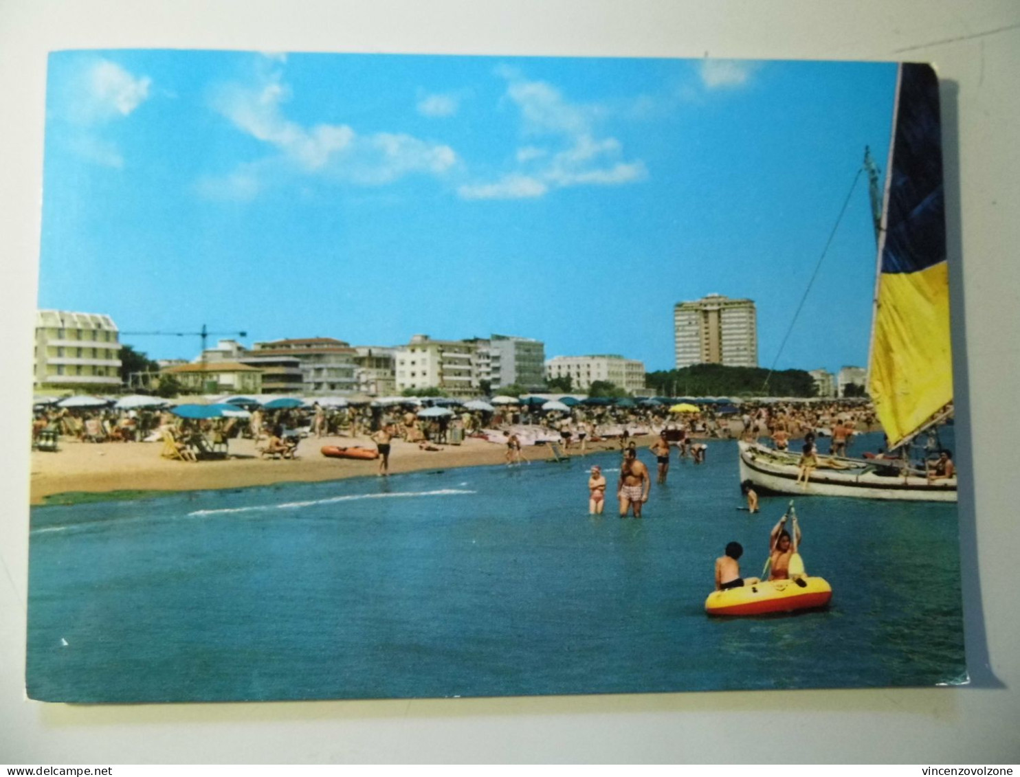 Cartolina Viaggiata "MILANO MARITTIMA Alberghi E Spiaggia" 1972 - Hotels & Restaurants