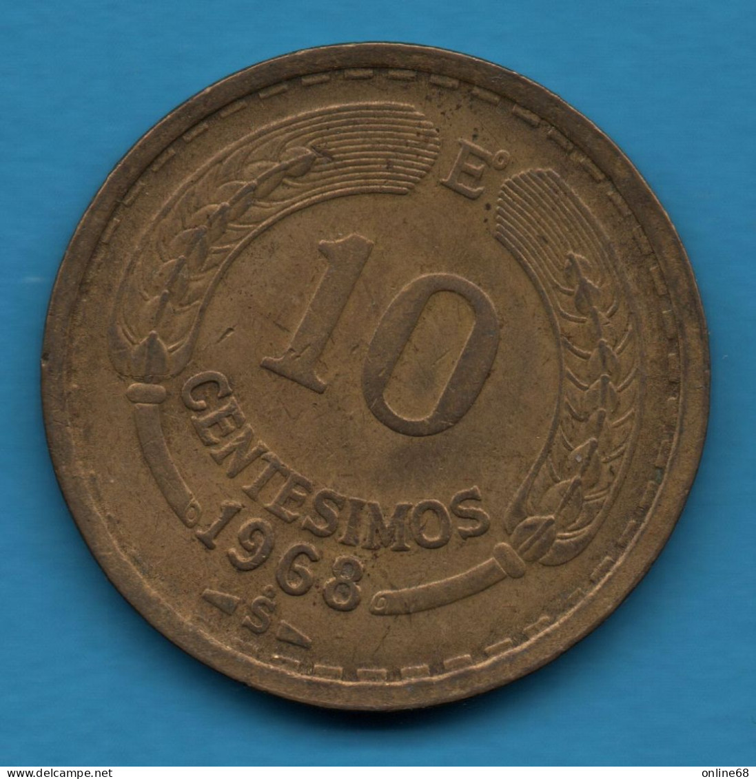 CHILE 10 CENTESIMOS 1968 KM# 191 CONDOR - Chile