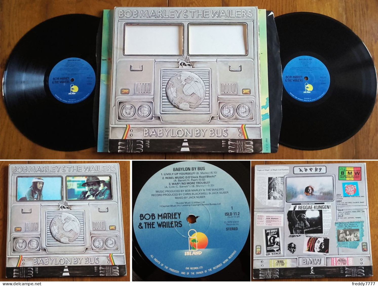 RARE 2xLP 33t RPM (12"x2) BOB MARLEY & THE WAILERS « Babylon By Bus» (Superbe état, U.K, 1978) - Reggae