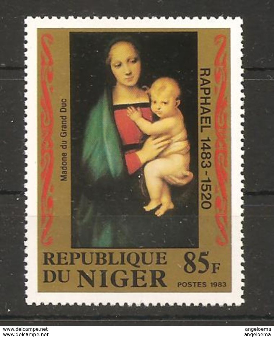 NIGER - 1983 RAFFAELLO Madonna Con Bambino (Madonna Del Granduca) (Galleria Palatina, Firenze) Nuovo** MNH - Madones