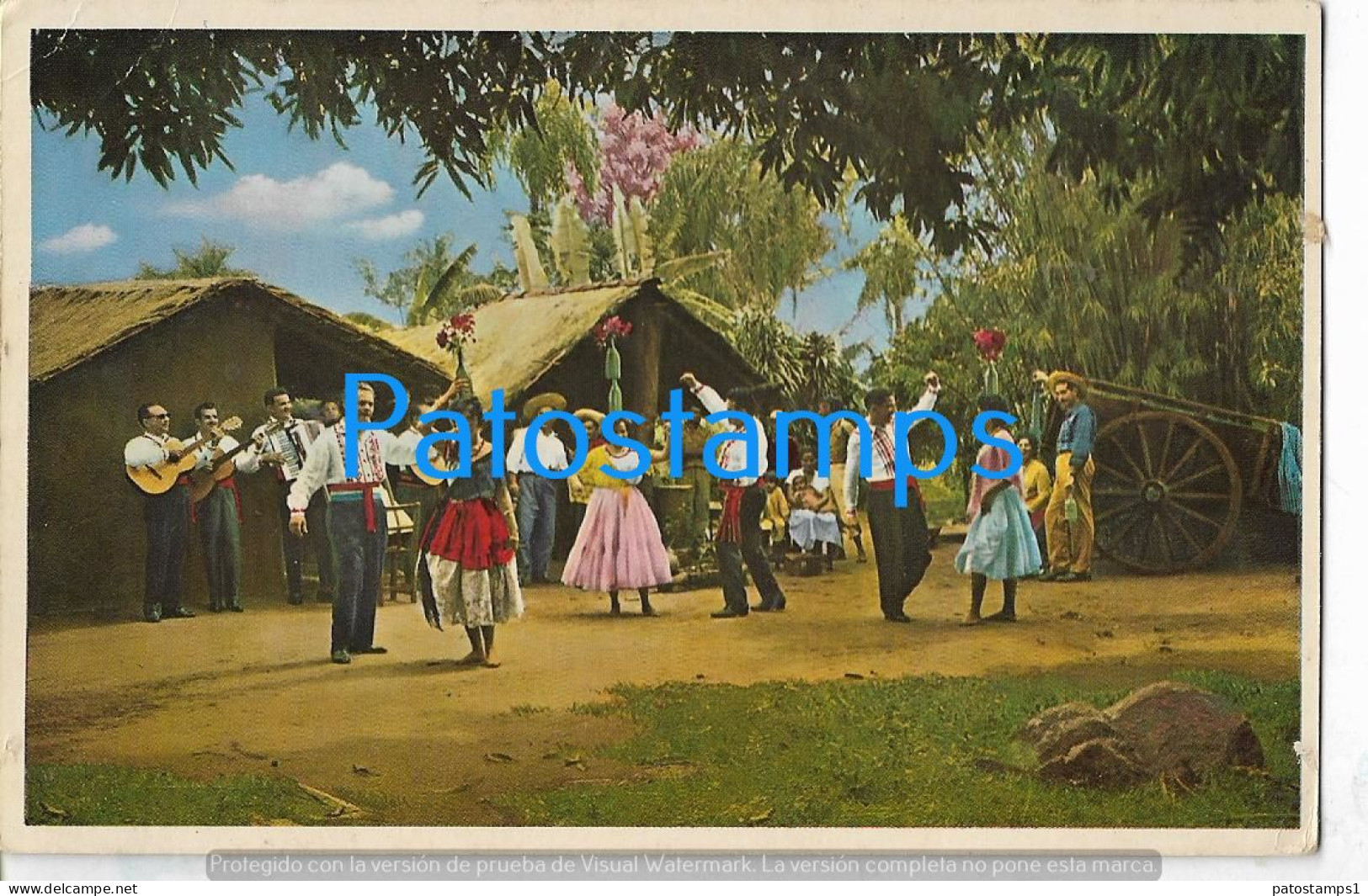 219791 PARAGUAY COSTUMES NATIVE DANCER BAILE POSTAL POSTCARD - Paraguay