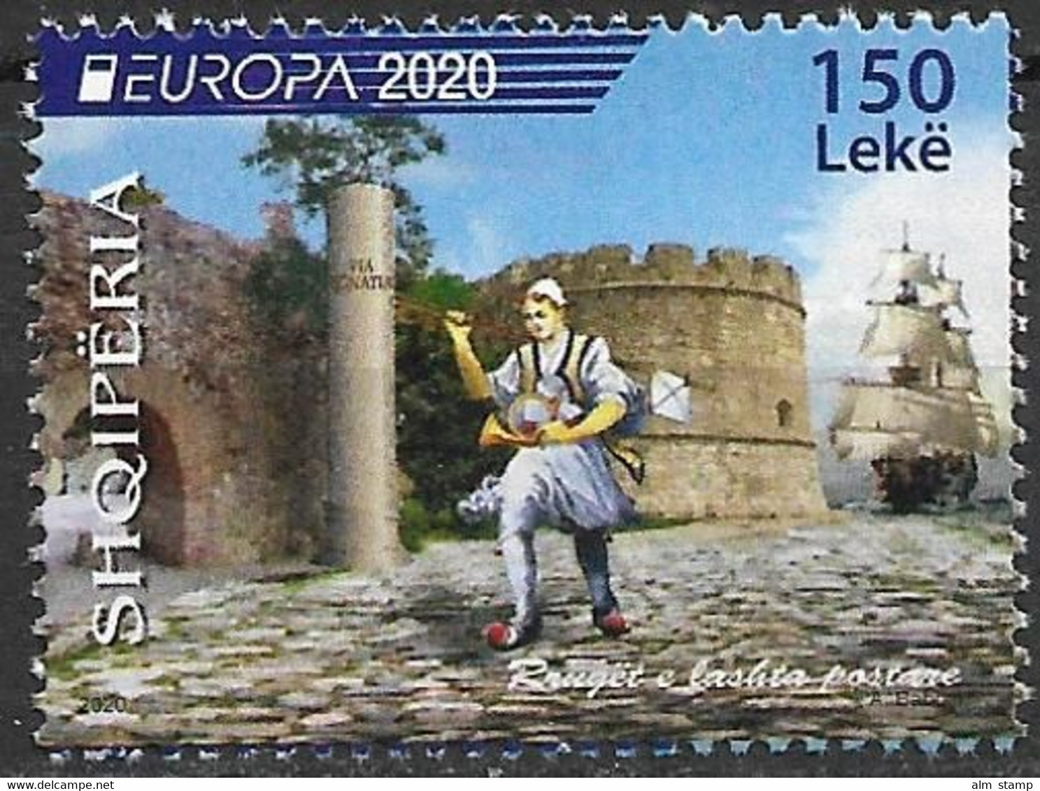 2021 ALBANIA ALBANIE ALBANIEN MI. 3612   **MNH  Europa CEPT Postal Routes - 2020
