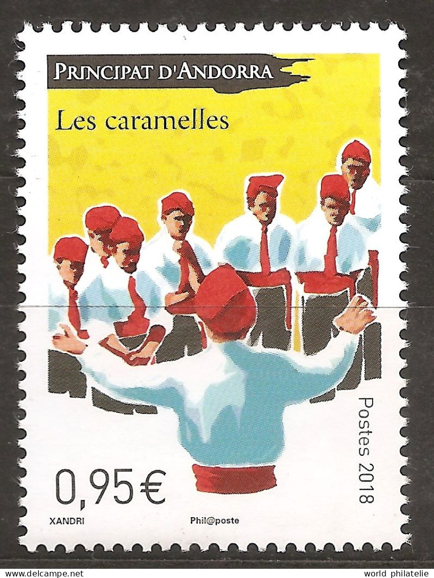 Andorre Français 2018 N° 813 ** Patrimoine Culturel, Musique, Chant, Chanteurs, Chorale, Les Caramelles Chef D'Orchestre - Unused Stamps