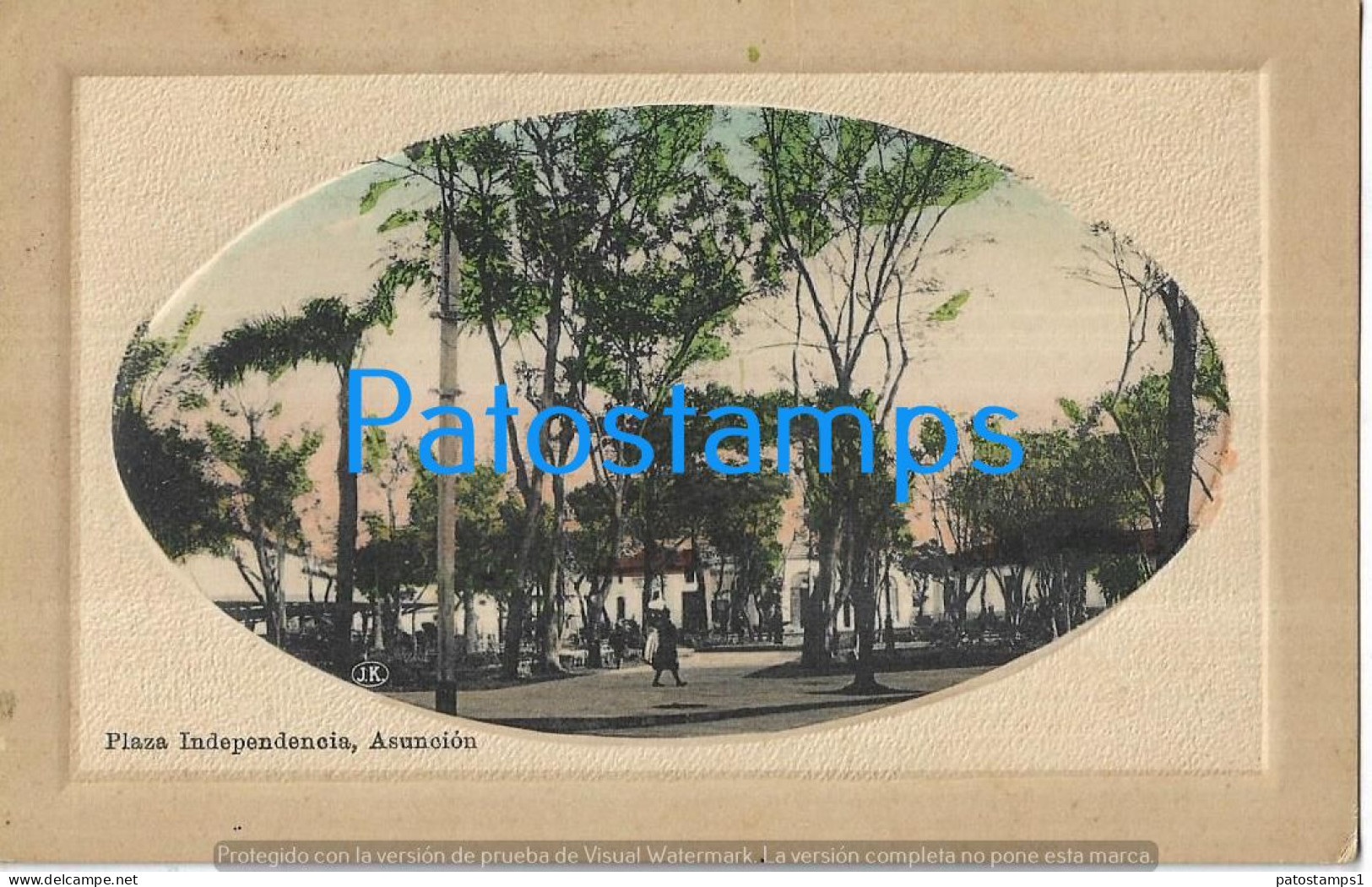 219808 PARAGUAY ASUNCION PLAZA INDEPENENCIA POSTAL POSTCARD - Paraguay