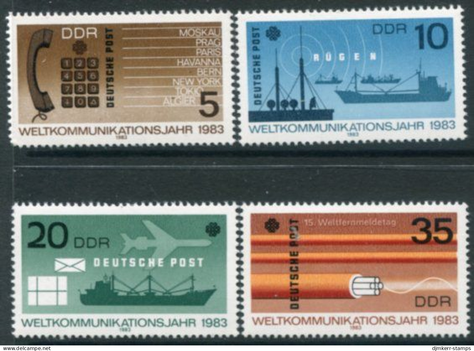 DDR 1983  World Communications Year MNH / **.  Michel 2770-73 - Neufs