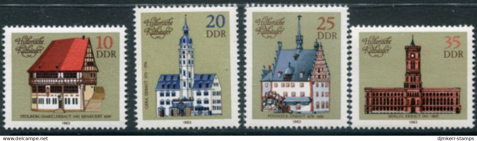 DDR 1983  Historic Town Halls MNH / **.  Michel 2775-78 - Neufs