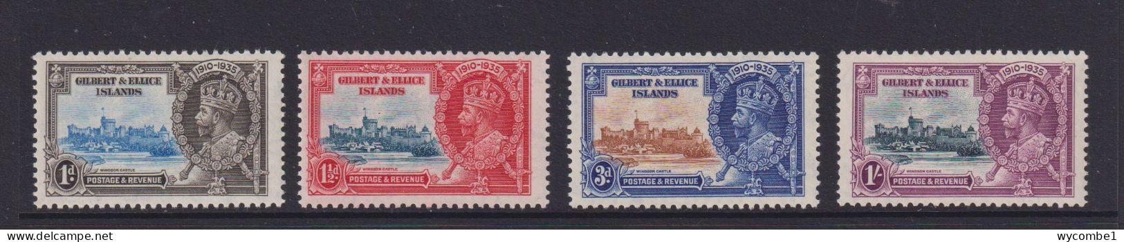 GILBERT AND ELLICE ISLANDS  - 1935 Silver Jubilee Set Never Hinged Mint - Gilbert- Und Ellice-Inseln (...-1979)