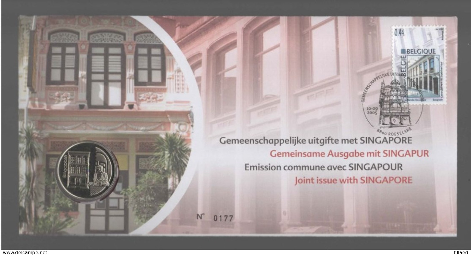 Belgie: Numisletter 3426 Gemeenschappelijke Uitgifte Met Singapore. - Numisletter