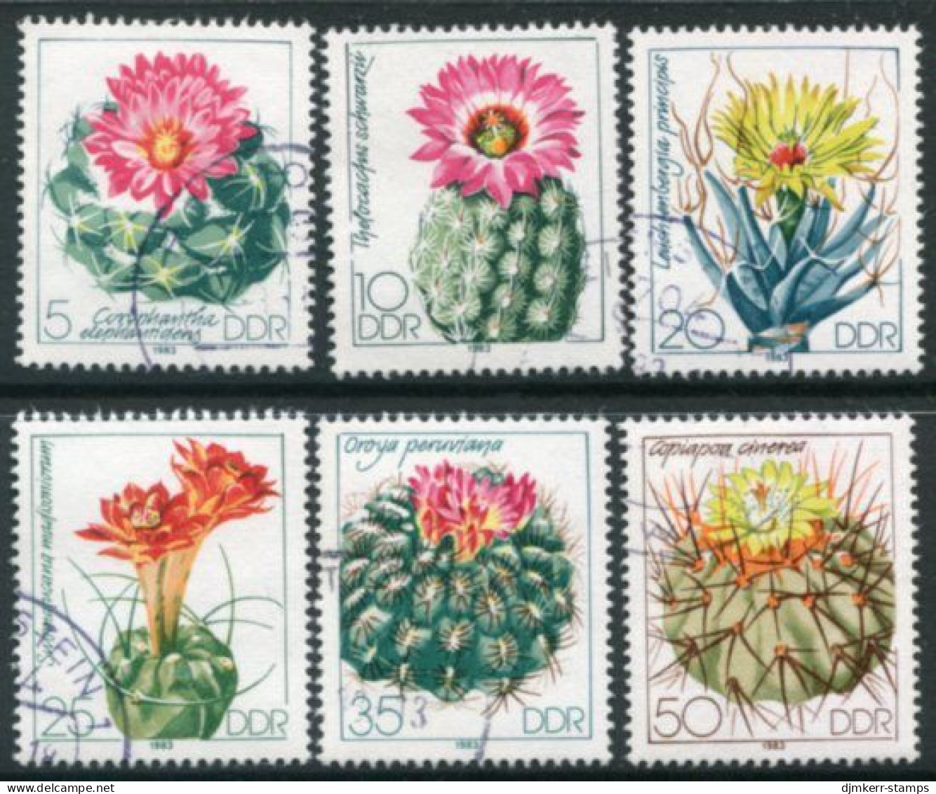 DDR 1983 Cacti III Used.  Michel 2802-07 - Used Stamps