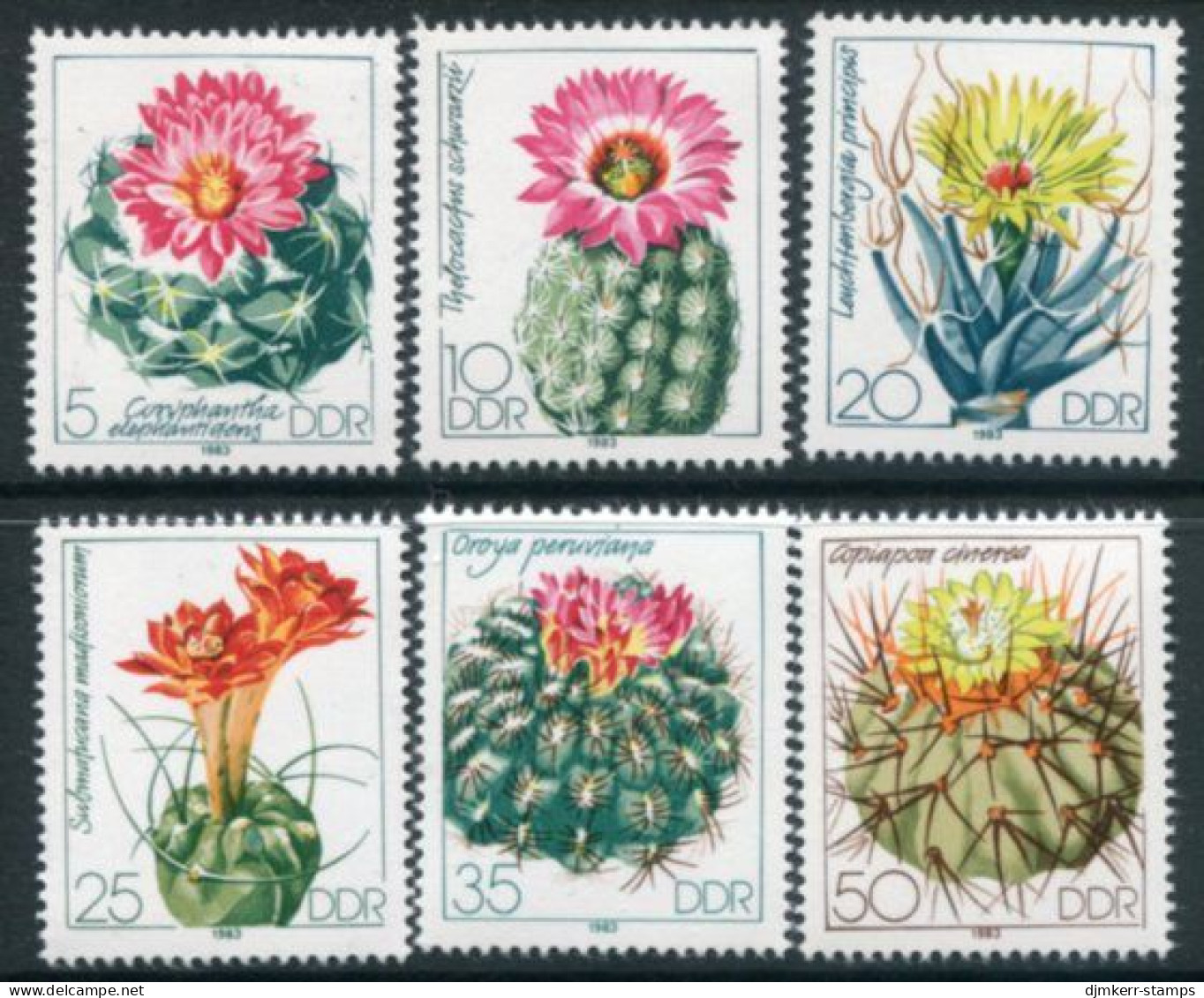DDR 1983 Cacti III  MNH / **.  Michel 2802-07 - Unused Stamps