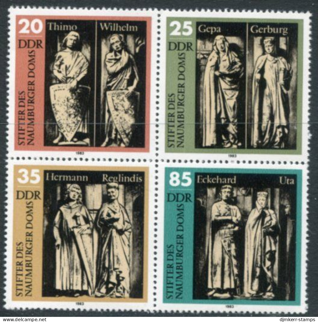 DDR 1983 Founders Of Naumburg Cathedral  MNH / **.  Michel 2808-11 - Neufs