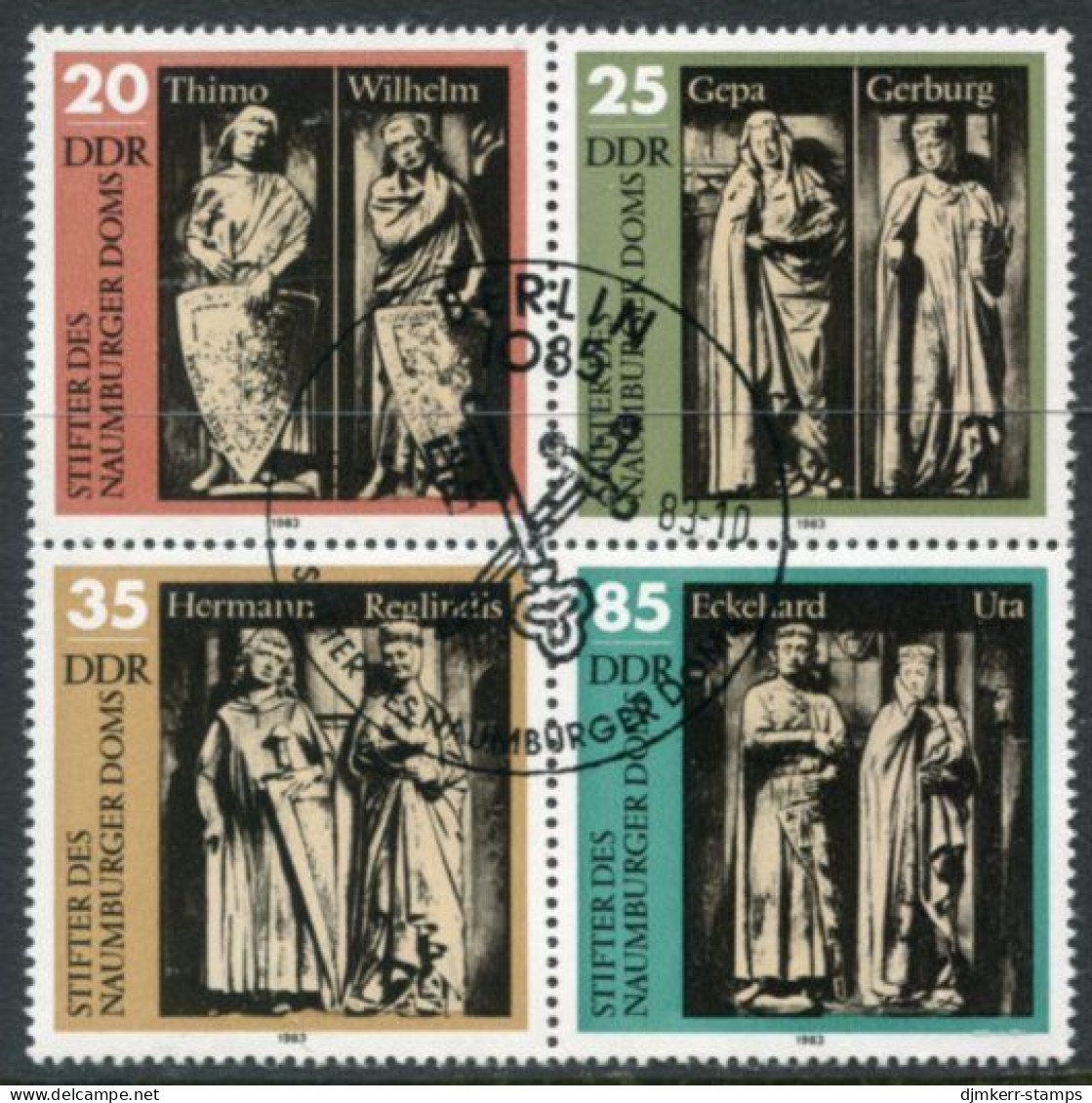 DDR 1983 Founders Of Naumburg Cathedral  Used.  Michel 2808-11 - Usati