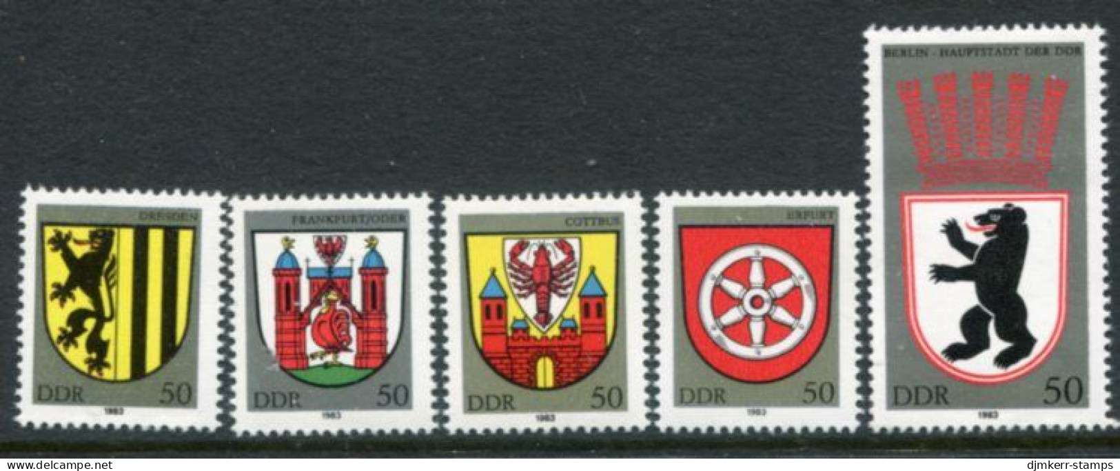 DDR 1983 Town Arms  MNH / **.  Michel 2817-21 - Unused Stamps