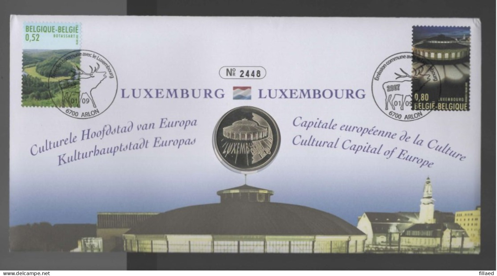 Belgie: Numisletter 3676/77 Gemeenschappelijke Uitgifte Met Luxemburg. - Numisletter